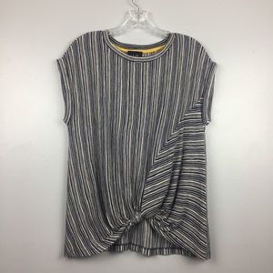 Anthropologie W5 Navy & White Striped Top | M